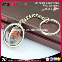 Hot sale metal custom hard enamel spinner keychain